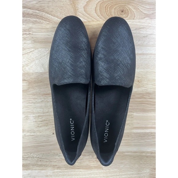 Vionic Womens Willa II Black Fabric Loafers Shoes NEW Size 9.5 - Picture 2 of 6
